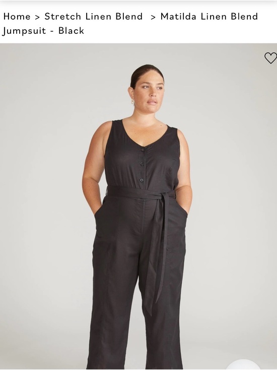 Universal Standard Pants - Universal Standard Matilda Sleeveless Stretch Linen Jumpsuit 26/28